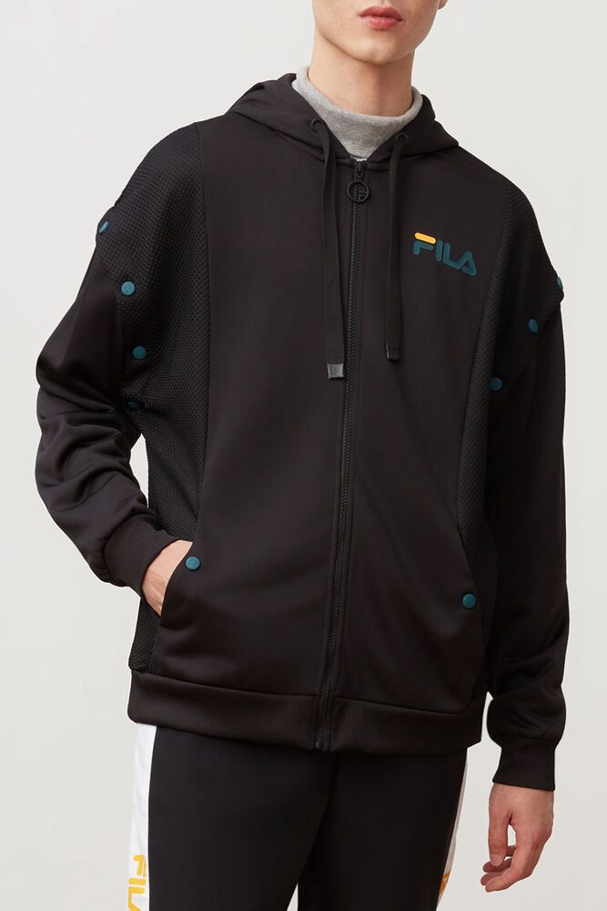 Fila Zee Snap Off Sleeve Jacket Black - Mens - 47031XAOF